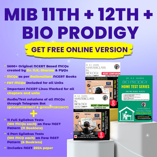 BIOLOGY COMBO - MASTERCLASS IN BIOLOGY 11TH + 12TH + BIO PRODIGY - ONLINE ACCESS FREE !