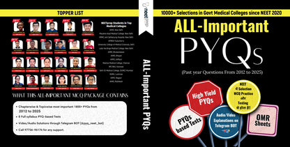 ALL-Important PYQs - Past Year Questions From 2012 to 2025|| Past Year Questions From 2012 to 2025