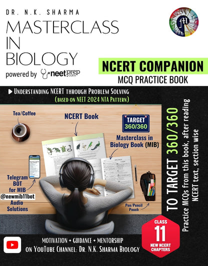 NEET Masterclass in Biology 11th Class NEETprep.com (3800+ NCERT Based Questions with Audio/Text Solutions) Latest and Revised Edition